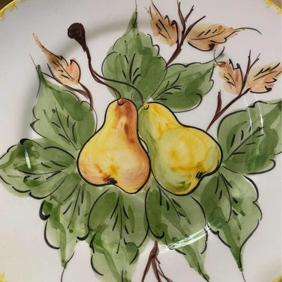 Portuguese Hand Painted Pottery Fruit Dish Plates - Picture 4 of 7